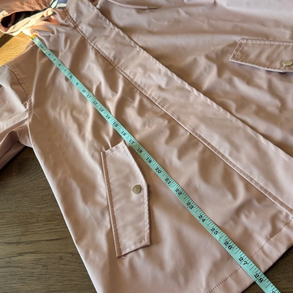 Jade & Ivory Women's Large Light Pink Full Zip Rain Jacket